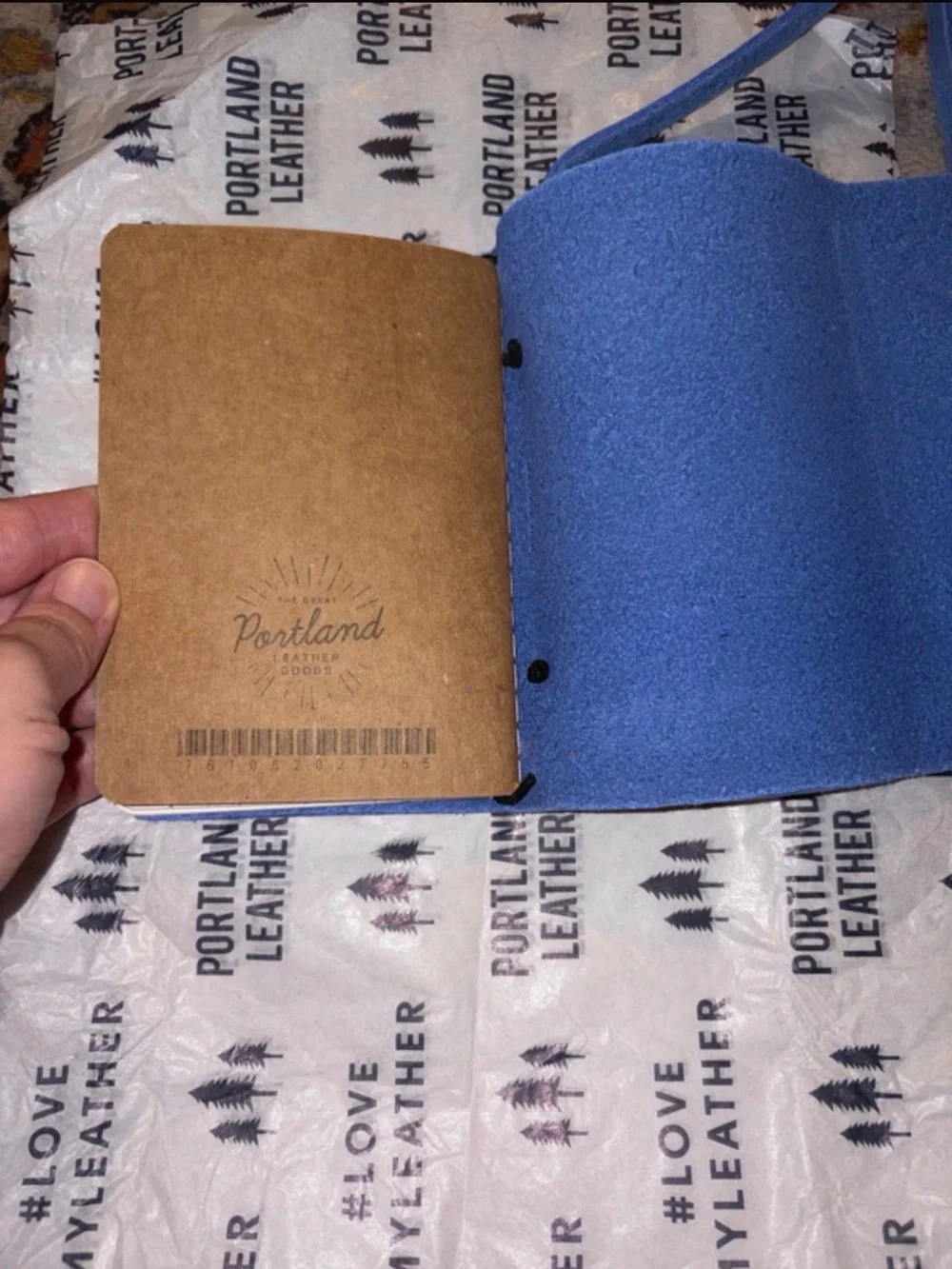 Comet Blue small wrap journal